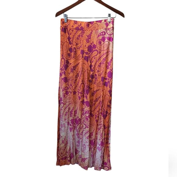 Tommy Bahama Paisley Print Ombre Vacation Boho Sunrise Maxi Skirt - Picture 1 of 5